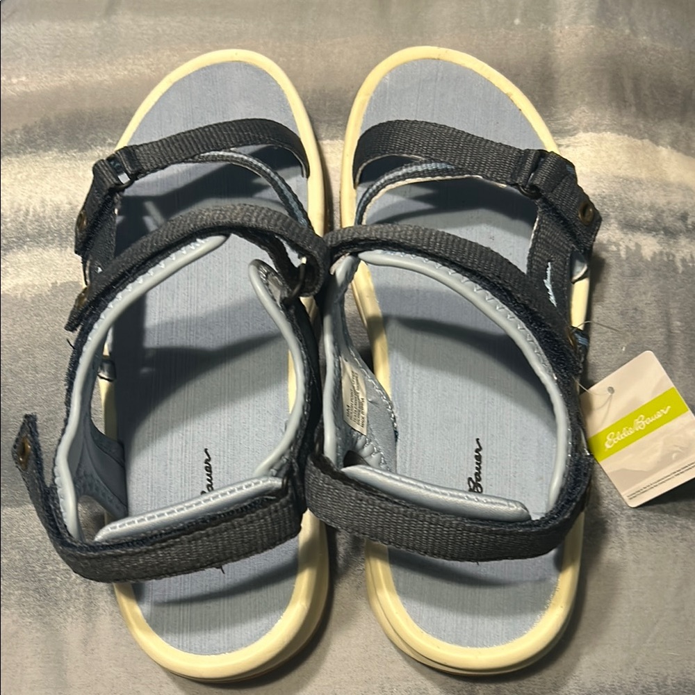 Eddie Bauer Navy and Cream Women's Sandals